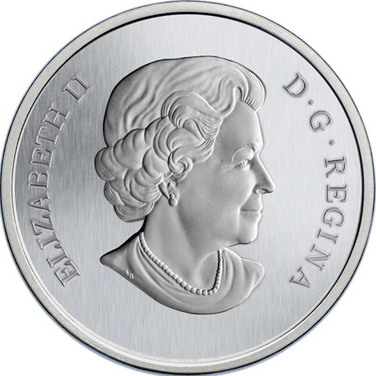2014 Canada Base Metal 25 Cents Water-Lily And Leopard Frog - Canada's Flora and Fauna