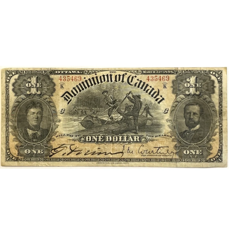 1898 Canada $1 One Dollar Banknote