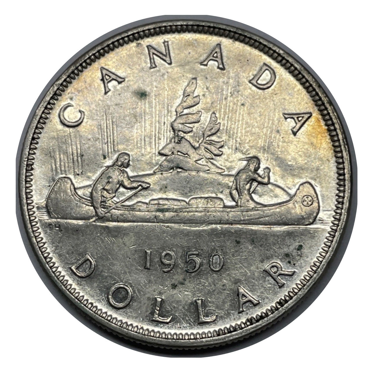 1950  Canadian Silver Dollar Coin Arnprior   VF