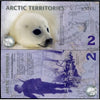 Arctic Territories 2 Dollar 2010 Polymer Polar Seal UNC
