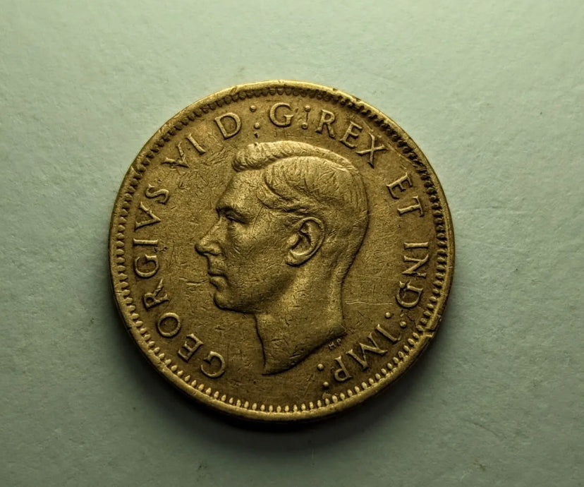 1947 1 Cent Canadian Penny Circulated Very Fine Condition