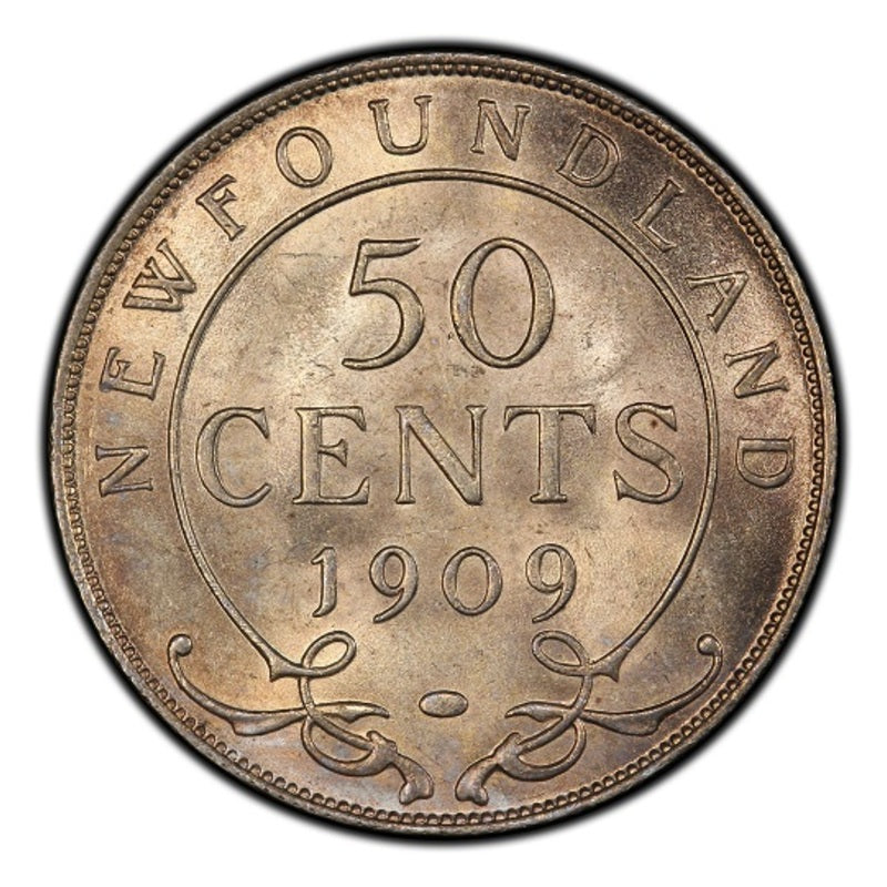 1909 Canada Silver 50 cents Newfoundland  Coin VG