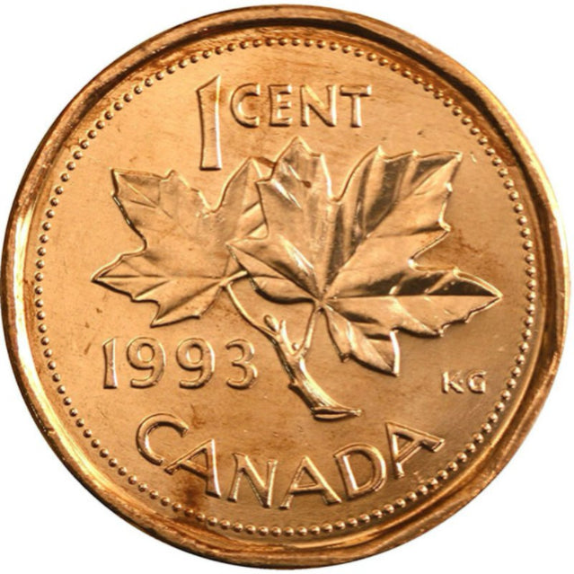 1993 Canada One Cent  Copper  Penny BU