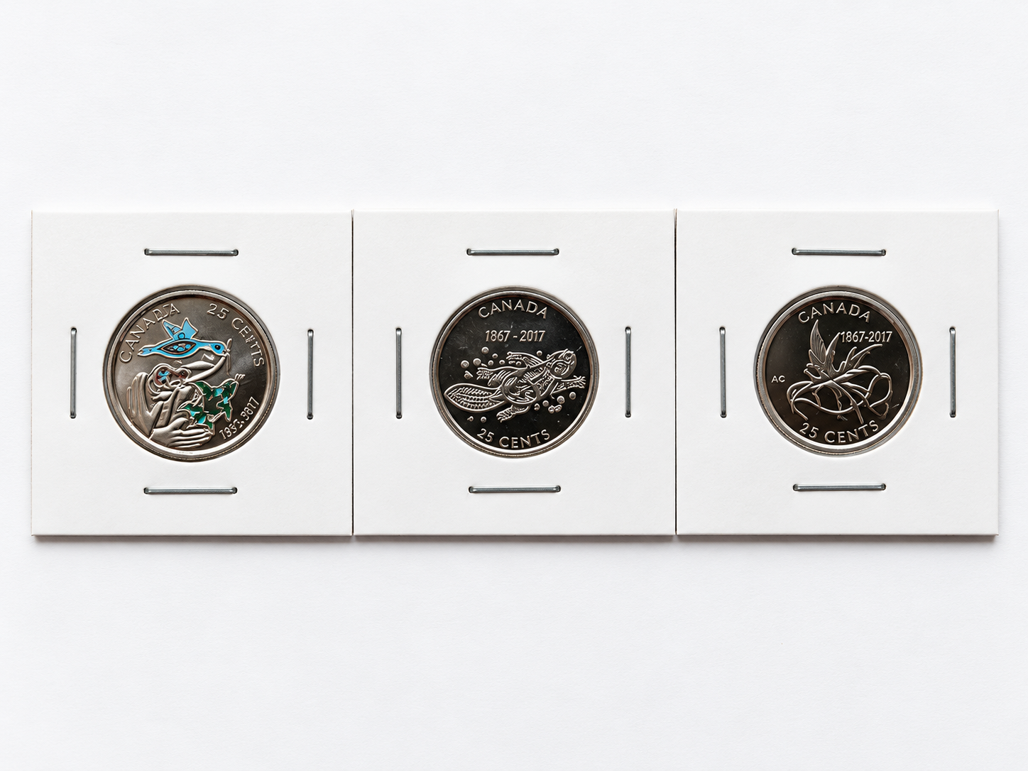 2017 Canada 150 Yrs Hope of Nature  Quarter Dime Nickel – 3 Coin Set