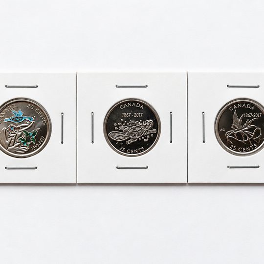 2017 Canada 150 Yrs Hope of Nature  Quarter Dime Nickel – 3 Coin Set