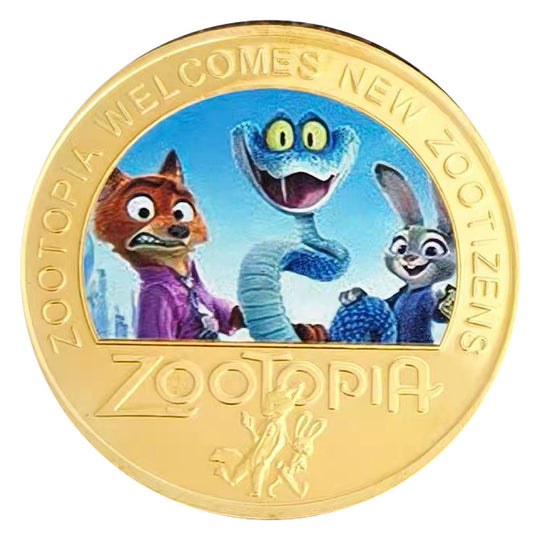 Zootopia 2 Judy Nick & Gary De’Snake Gold-Plated Colorized Collector Coin