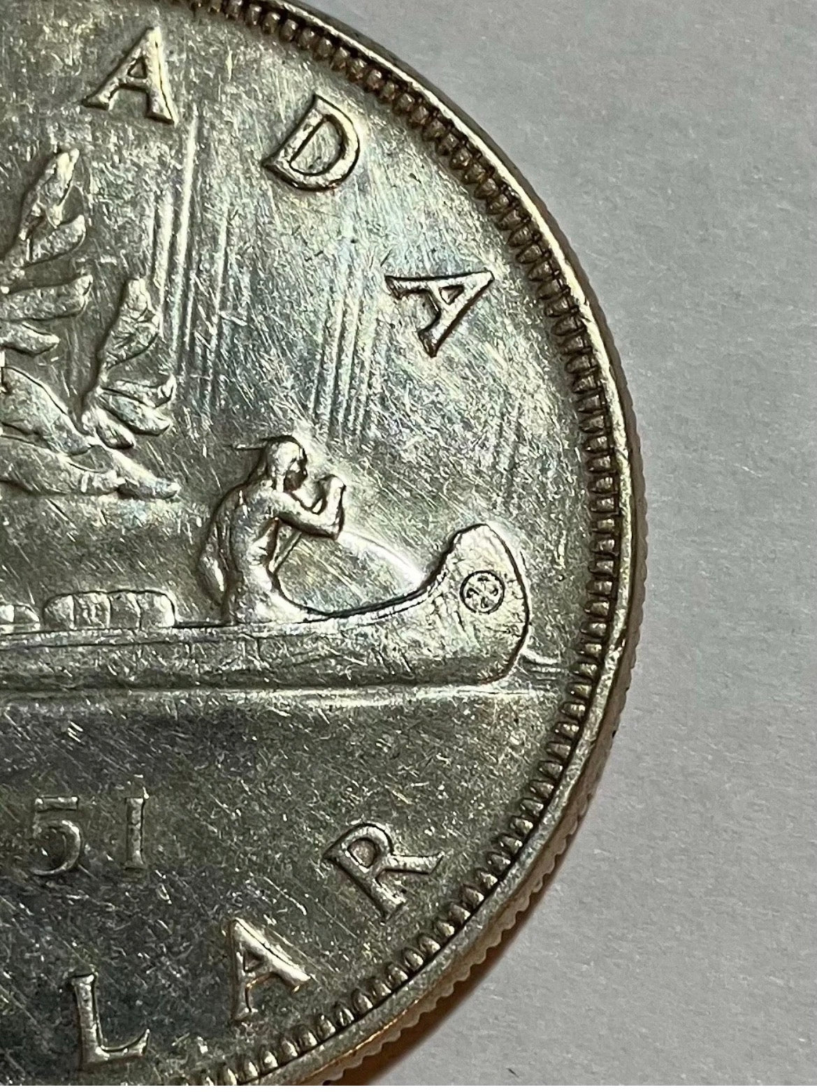 1951 Canadian Silver Dollar Coin Arnprior  VF