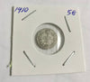 1910 Canadian Silver 5 Cents Edward VII Coin VF
