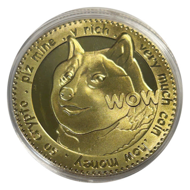 Lucky Copper Coin Dogecoin  in Plastic Capsule