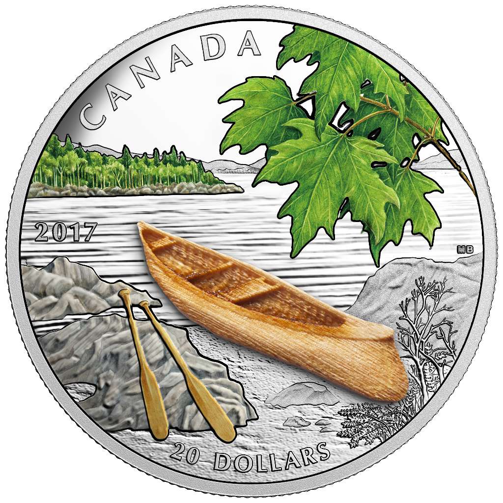 2017 Canada $20 Canoe to Tranquil Times .9999 Silver Proof Coin
