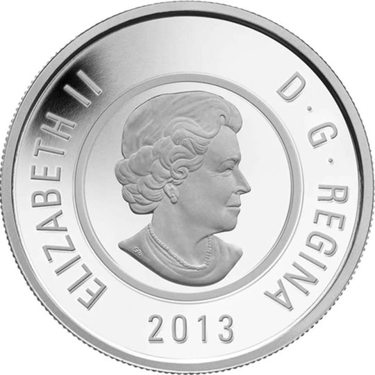 2013 Canada $5 Ice Fishing Father Inuit Art Silver Niobium Proof Coin