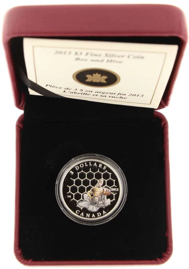 2013 Canada Silver $3 Bee And Hive - Animal Architects