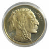 Lucky Craft Coin Buffalo Gold Plated Fantasy Medal in Capsule