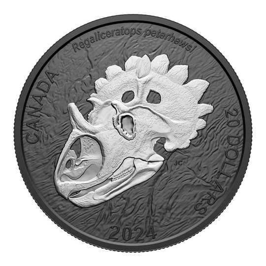 2024 Canada Silver  $20 Discovering Dinosaurs Royal Horned Faced 1oz