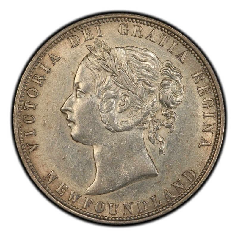 1873 Canada Silver 50 cents Newfoundland (Victoria) Coin VG