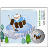 2010 Canada 50-cent Olympic Mascot Collector Card  Quatchi Skating Figure