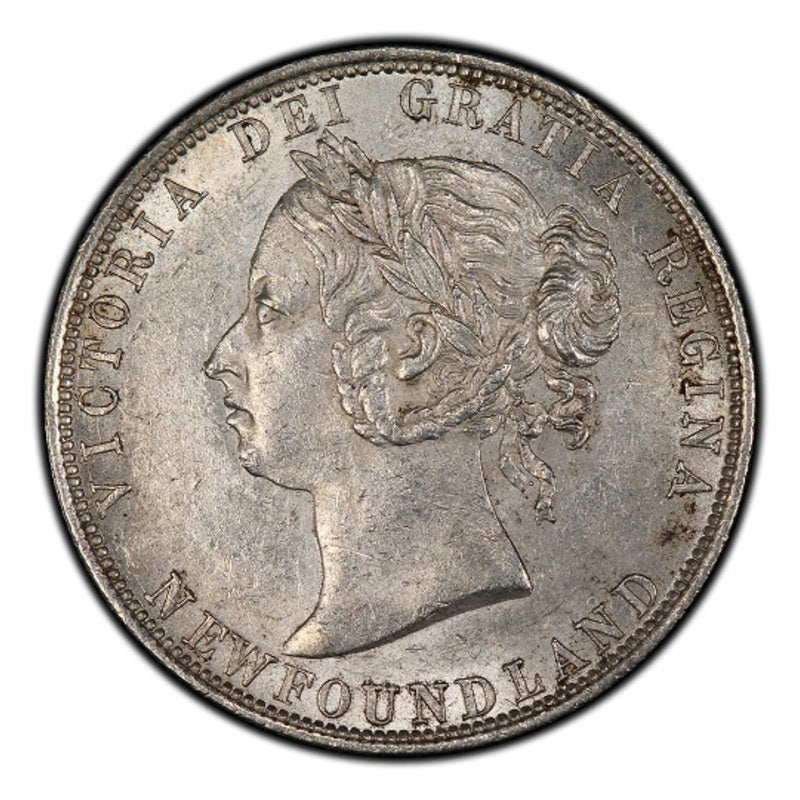 1888 Canada Silver 50 cents Newfoundland (Victoria) Coin VG
