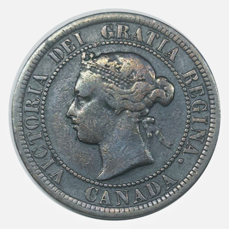 1882 H Queen Victoria one cent  large Penny coin VG