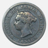 1882 H Queen Victoria one cent  large Penny coin VG