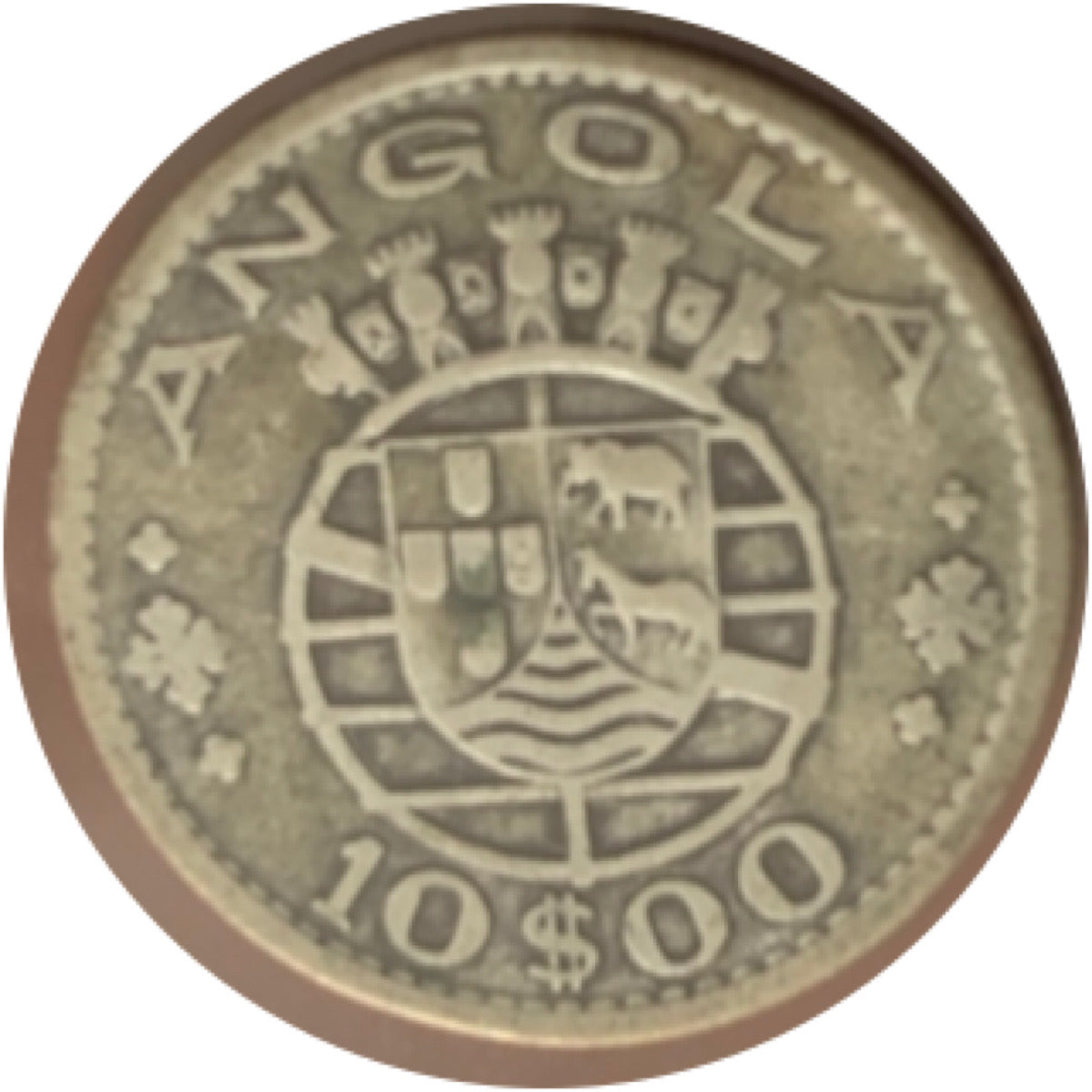 1955 Angola 10  escudos Vintage collectible coin VF