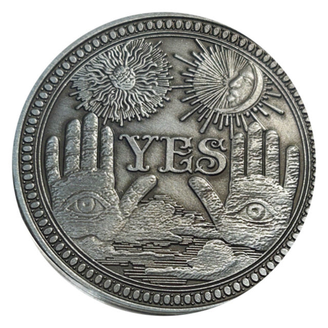 Lucky Decision Copper Coin Yes / No  in Plastic Capsule