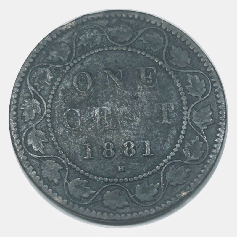 1881 H Queen Victoria large one cent Penny Coin G