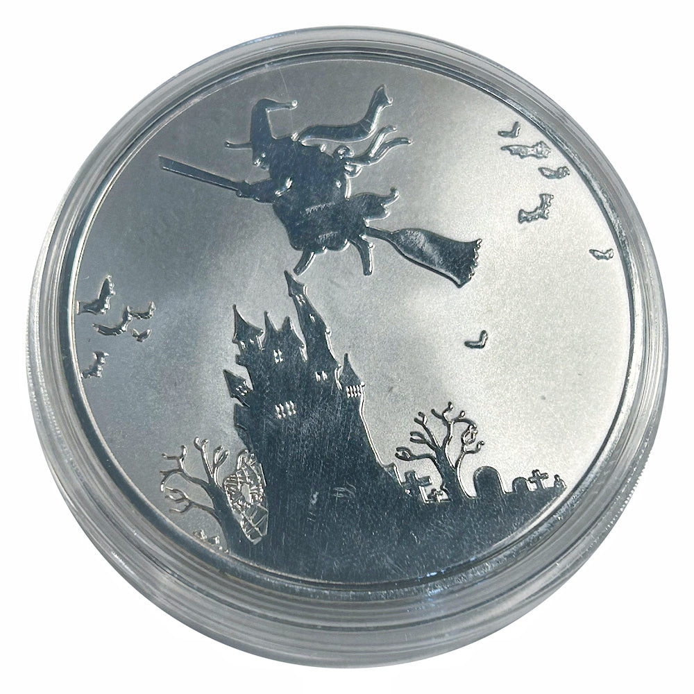 Lucky Craft Colored Coin Halloween Witch Flying  in Capsule