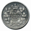 1902 Canada 5 Cents Silver - Edward VII Coin VF