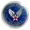 Lucky  Colored Coin United States Air Force Skeleton in Protective Plastic Capsule
