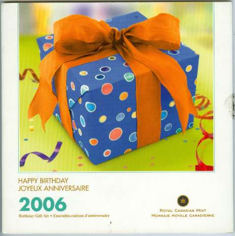 2006 Canada Birthday Gift Set 7 Coins in Presentation Folder