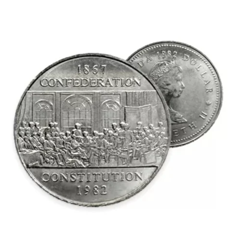 1982 Dollar canadien en nickel mis en circulation Pièce VF