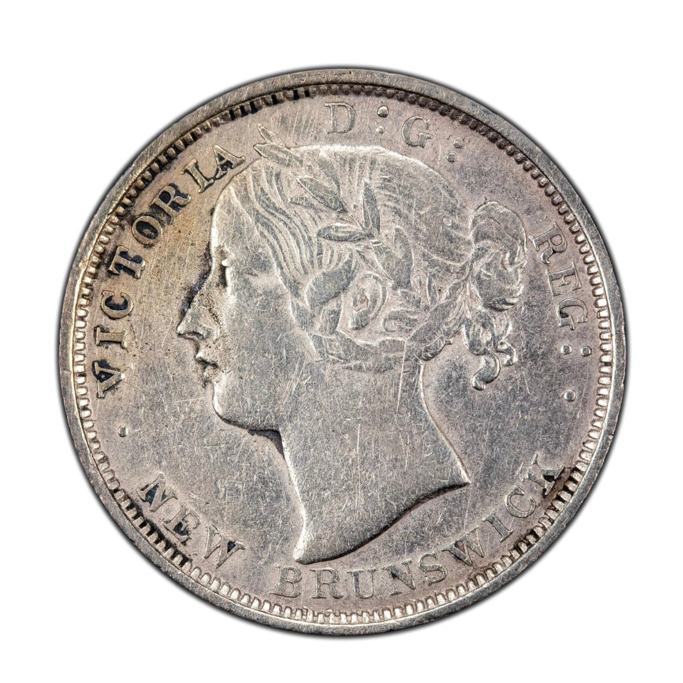 1864 New Brunswick 20 Cent Silver Coin VG