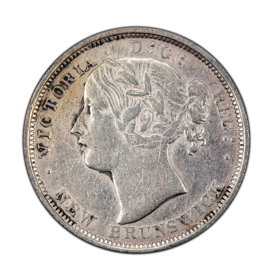 1864 New Brunswick 20 Cent Silver Coin VG