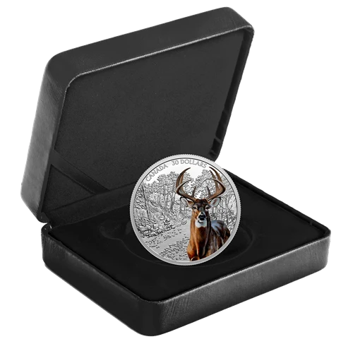 2021 Canada Silver $30 Imposing Icons Series: White-Tailed Deer 2.016oz