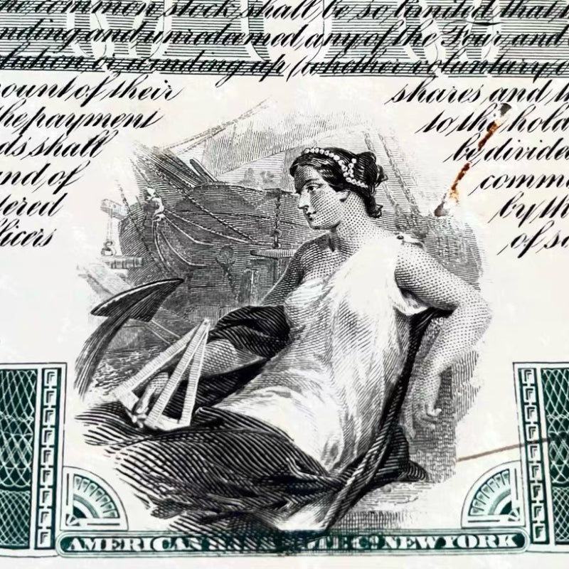 1923 Original International Mercantile Marine Stock Certificate  / Titanic Ocean Liner Collectible Vintage Maritime Document
