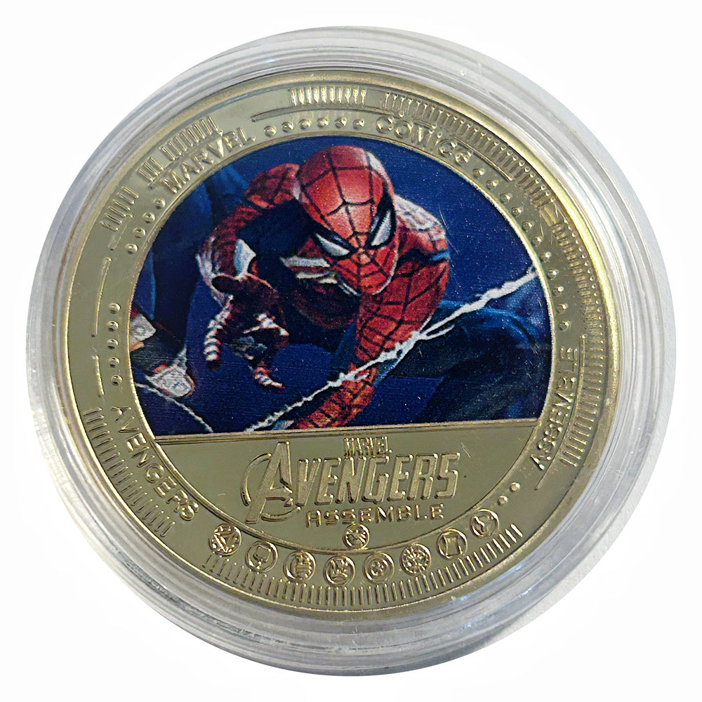 Lucky Craft Colored Coin Spider Man Avengers Medal in Capsule
