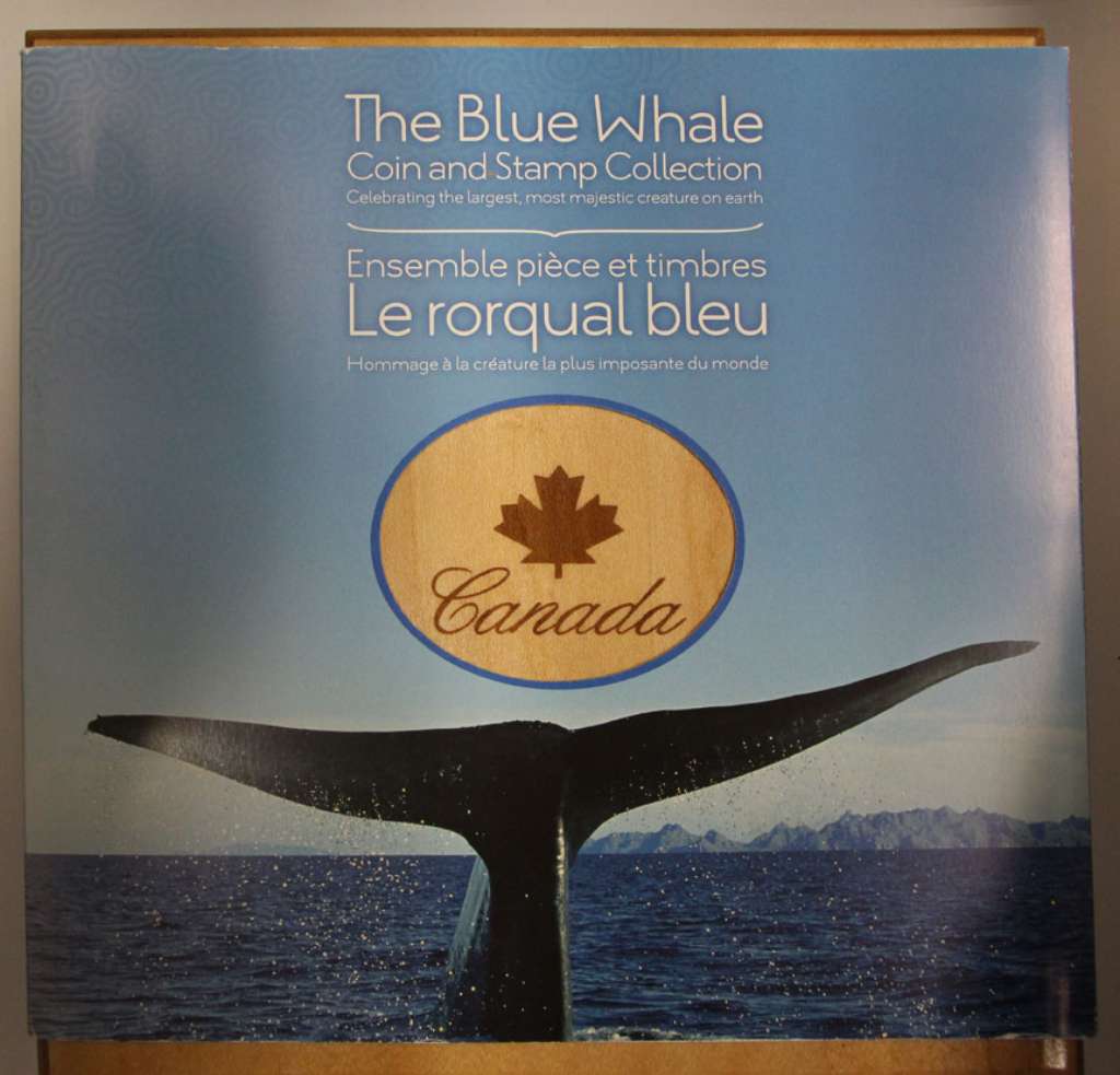 2010 Canada $10 Blue Whale .9999 Silver Coin and Stamp Set RCM