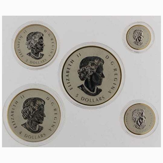 2014 Canada Maple Leaf Fractional 5-Coin Silver Proof Set 1.9 oz .9999