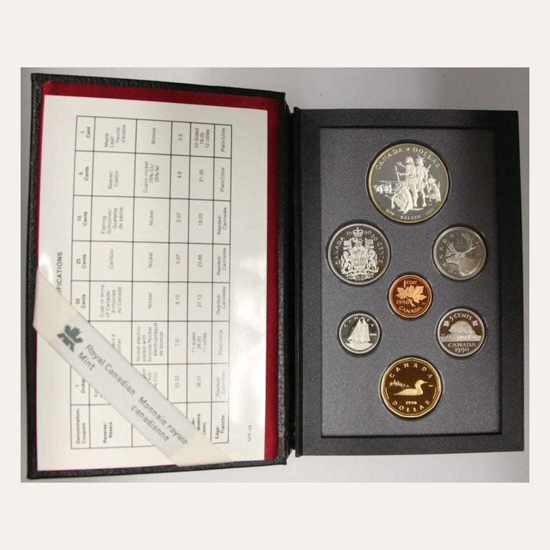 1990 Canada Henry Kelsey 7-Coin Silver Dollar Proof Set RCM OGP