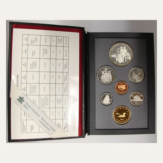 1990 Canada Henry Kelsey 7-Coin Silver Dollar Proof Set RCM OGP