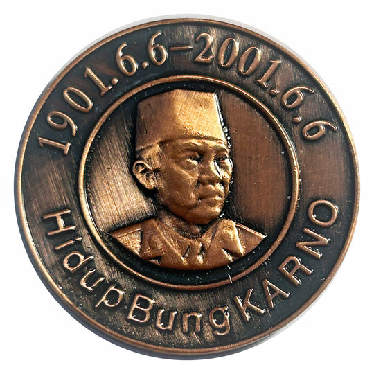 Lucky Craft  Copper Coin Indonesia Haji Bung Karno Coin Medal in Capsule