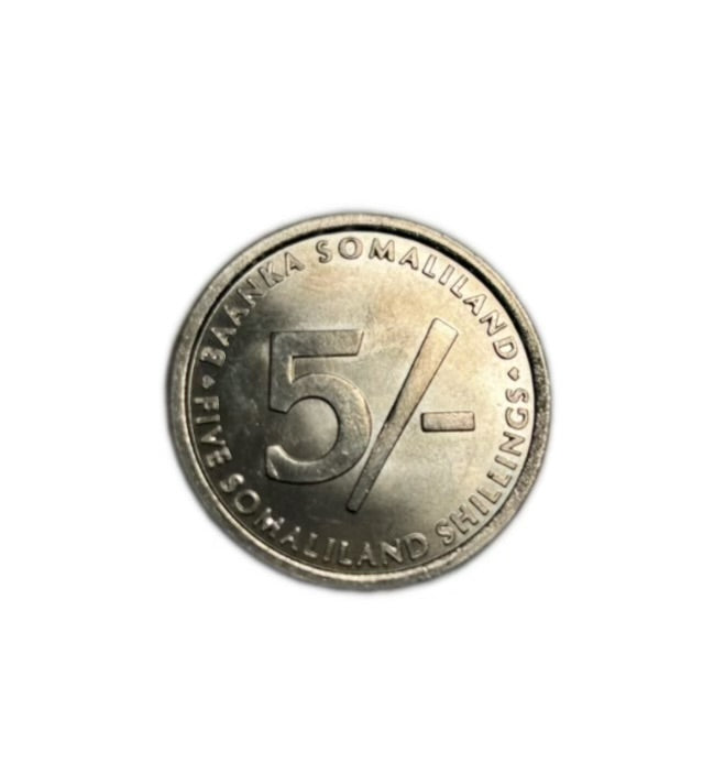 2005 Somaliland 5 Shillings Coin  Elephant Family Design  UNC