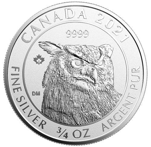 2021 Canada Silver $2 Great Horned Owl - Animal Portraits MS .75oz