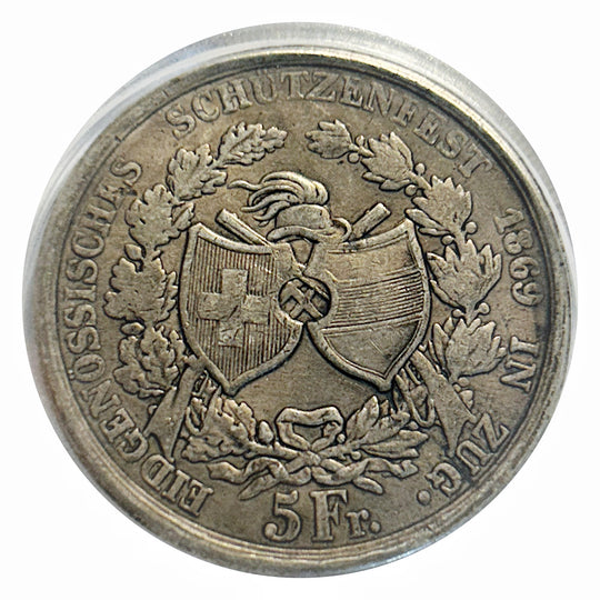 Lucky Craft Coin Switzerland 5 Francs Helvetia  Medal in Capsule