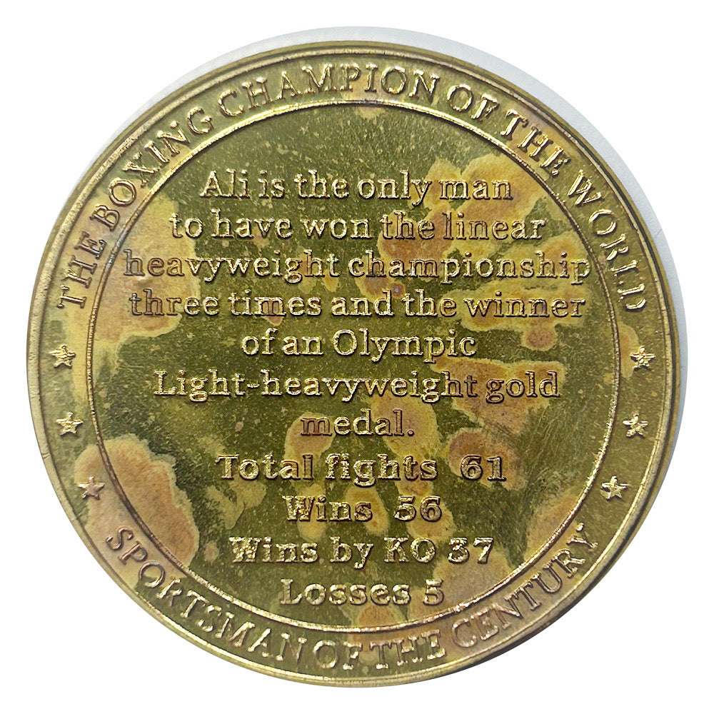 Lucky Craft Copper  Coin Muhammad Ali Legendary Boxing Champion in Capsule