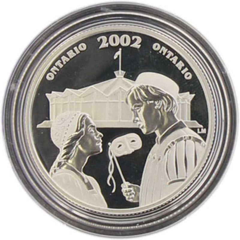 2002 Canada 50c Stratford Festival Ontario .925 Silver Proof Coin