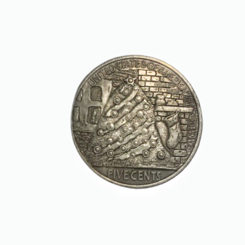 Copper Craft  Coin “Christmas Tree Nicke   “40mm Hobo Nickel Big Coin