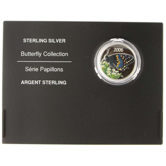 2006 Canada 50-Cent Short-Tailed Swallowtail Butterfly Silver Coin