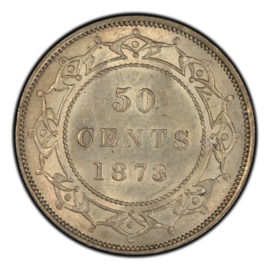 1873 Canada Silver 50 cents Newfoundland (Victoria) Coin VG