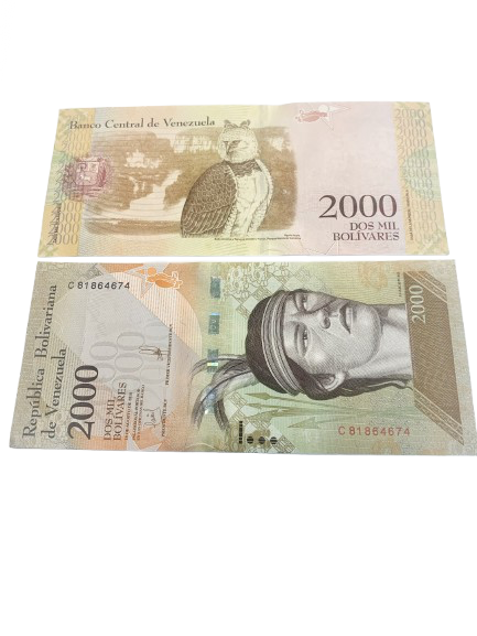 Billet de banque du Venezuela 2000 Bolivares Billet de banque